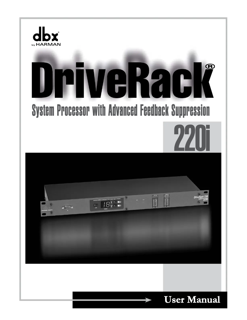 First page image of the manual for DriveRack 220i