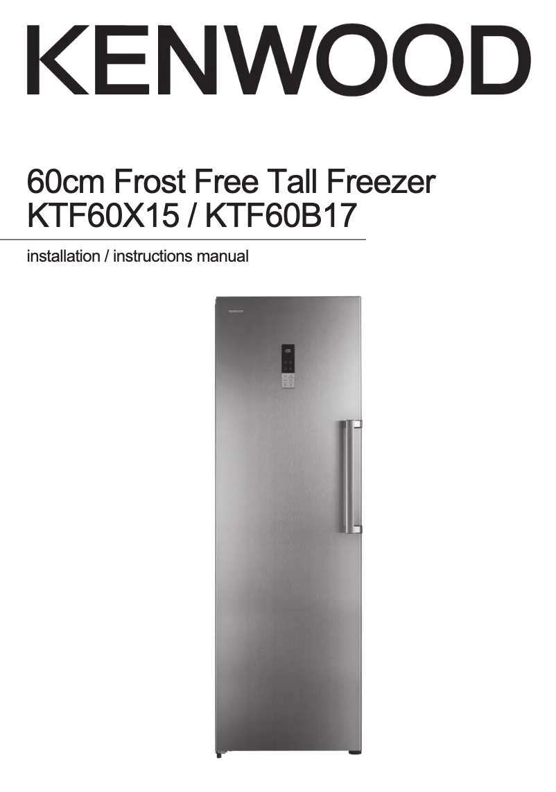 First page image of the manual for KTF60B17