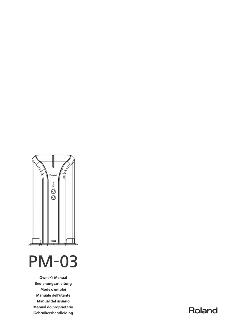 Page 1 of the manual User Manual Roland PM-03