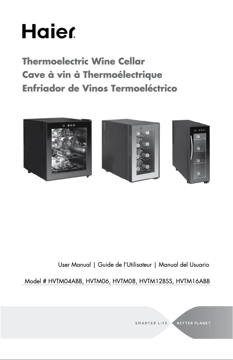 First page image of the manual for HVTM08ABS