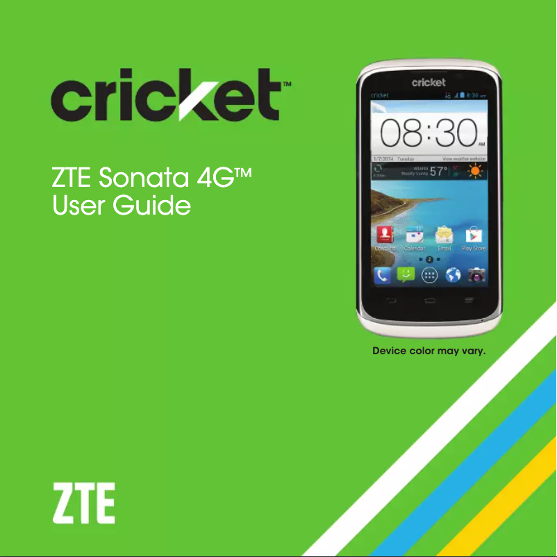 First page image of the manual for Sonata