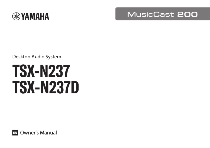 Page 1 of the manual User Manual Yamaha TSX-B237