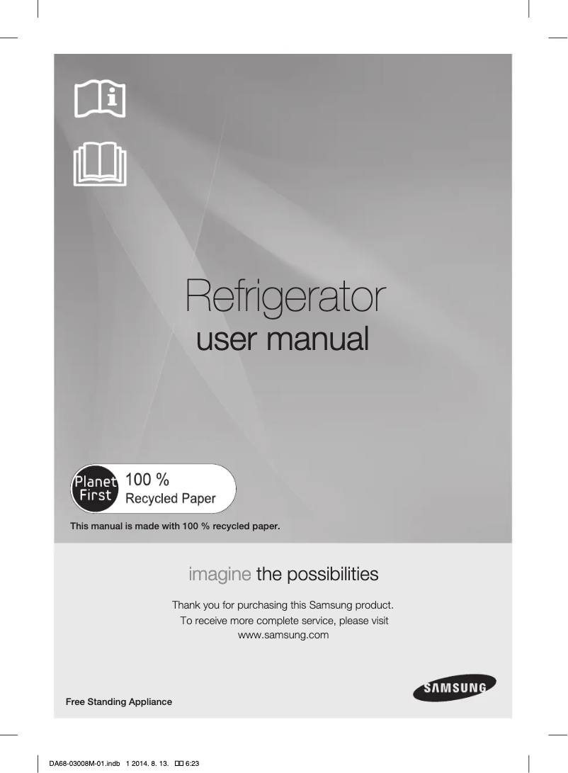 Page 1 of the manual User Manual Samsung RR35H6610WW