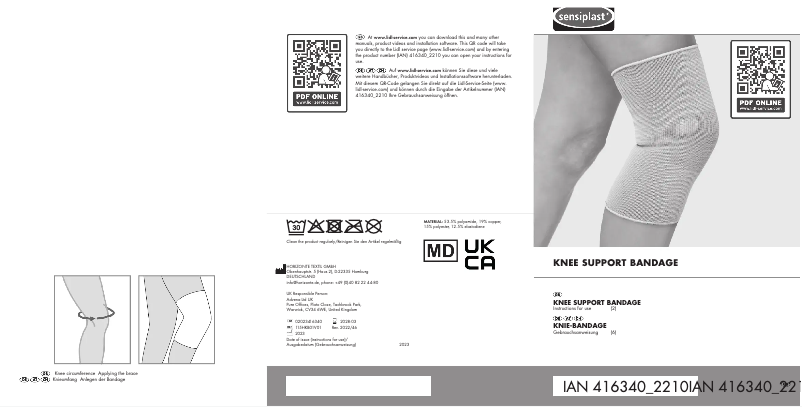 First page image of the manual for IAN 416340