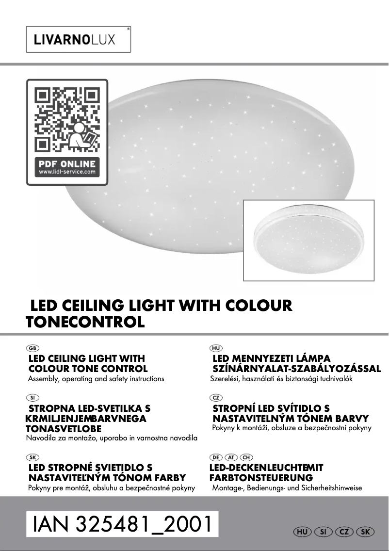 Page 1 of the manual User Manual Livarno Lux IAN 325481