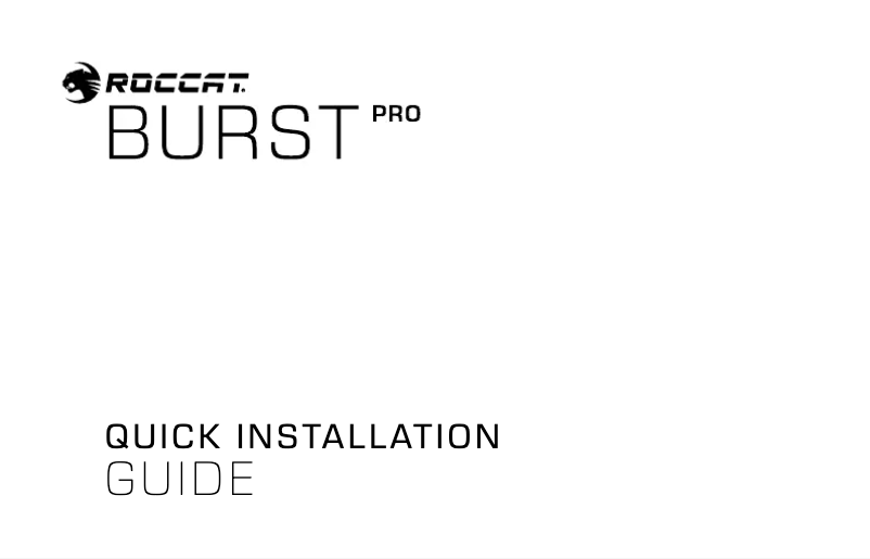 First page image of the manual for Burst Pro