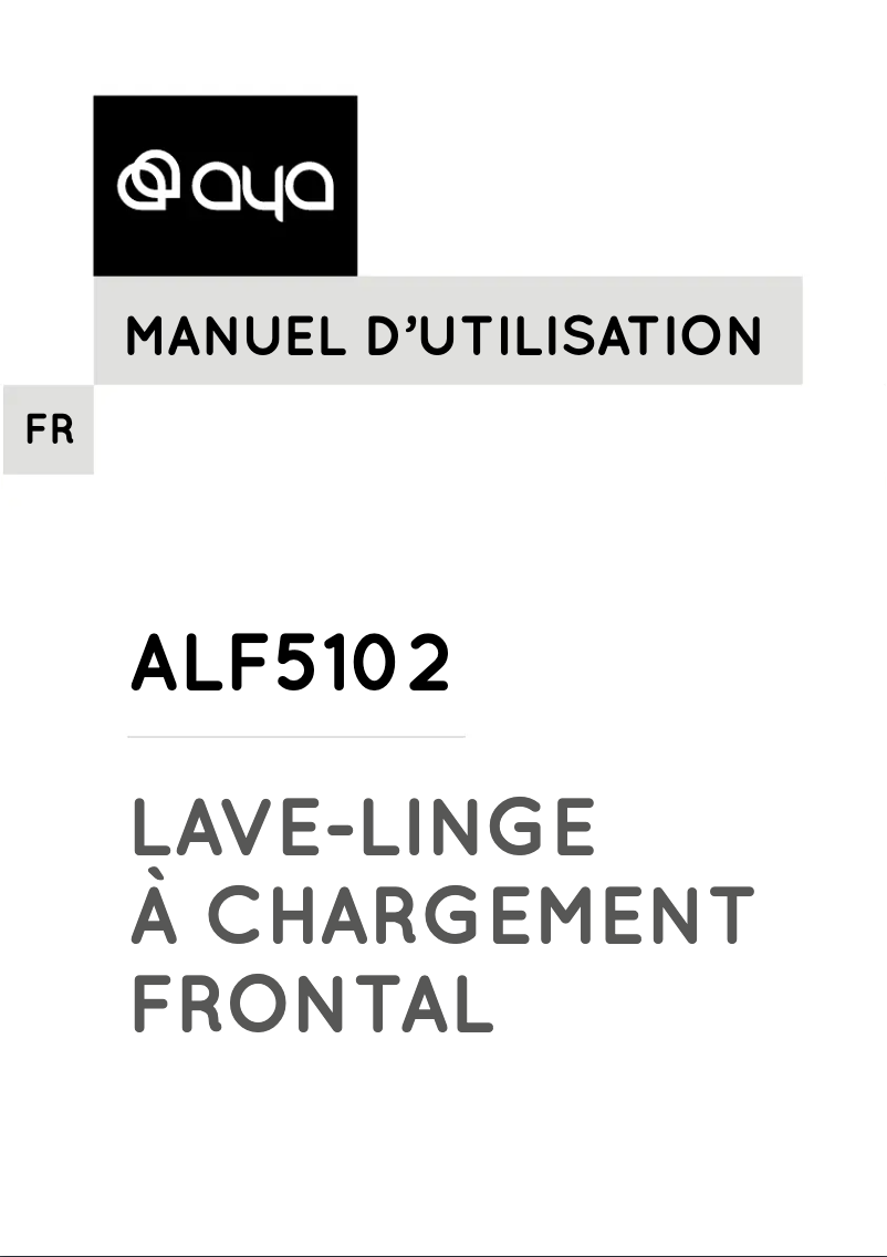 First page image of the manual for ALF5102