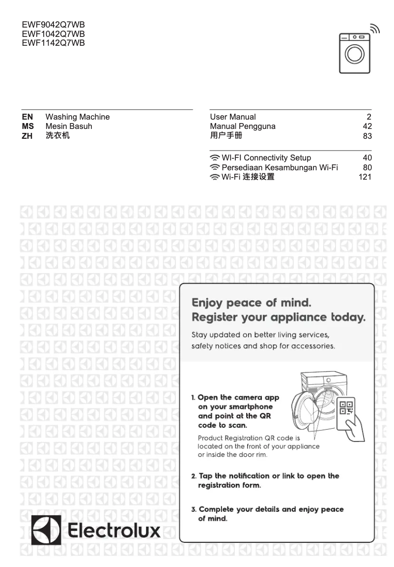 Page 1 of the manual User Manual Electrolux EWW1042Q7WB