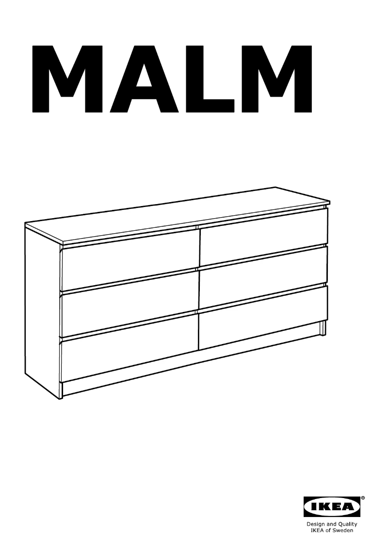 Page 1 of the manual User Manual Ikea MALM (6 drawers)