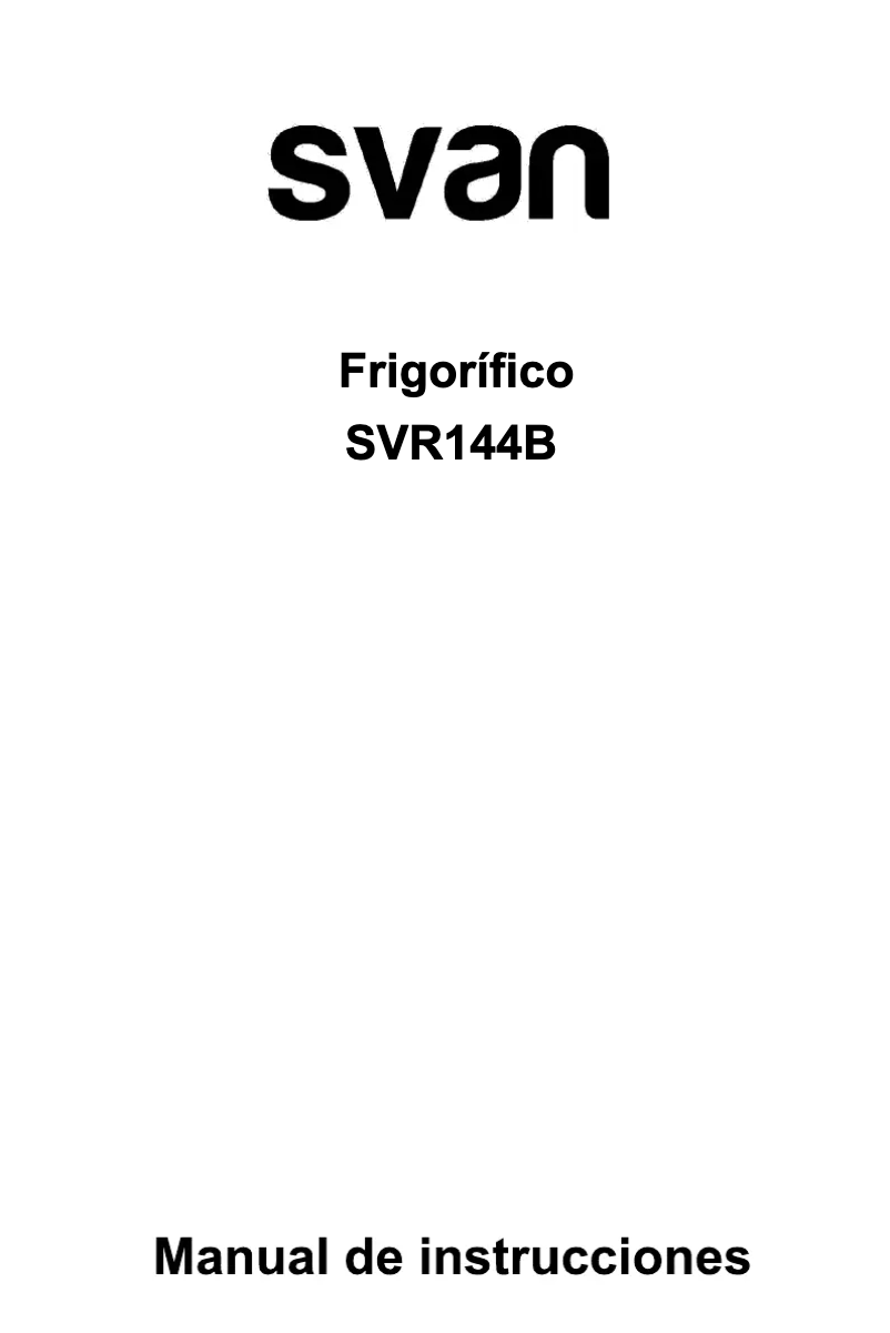 First page image of the manual for SVR144B