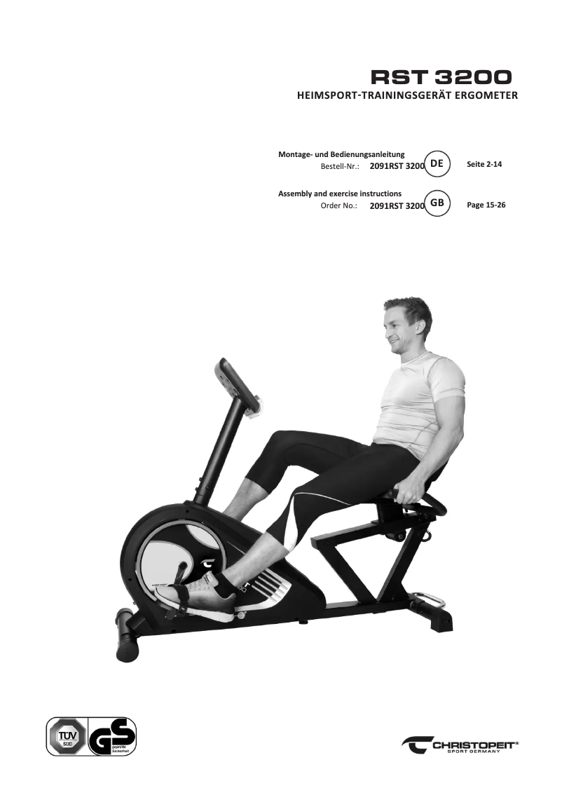 First page image of the manual for RST 3200