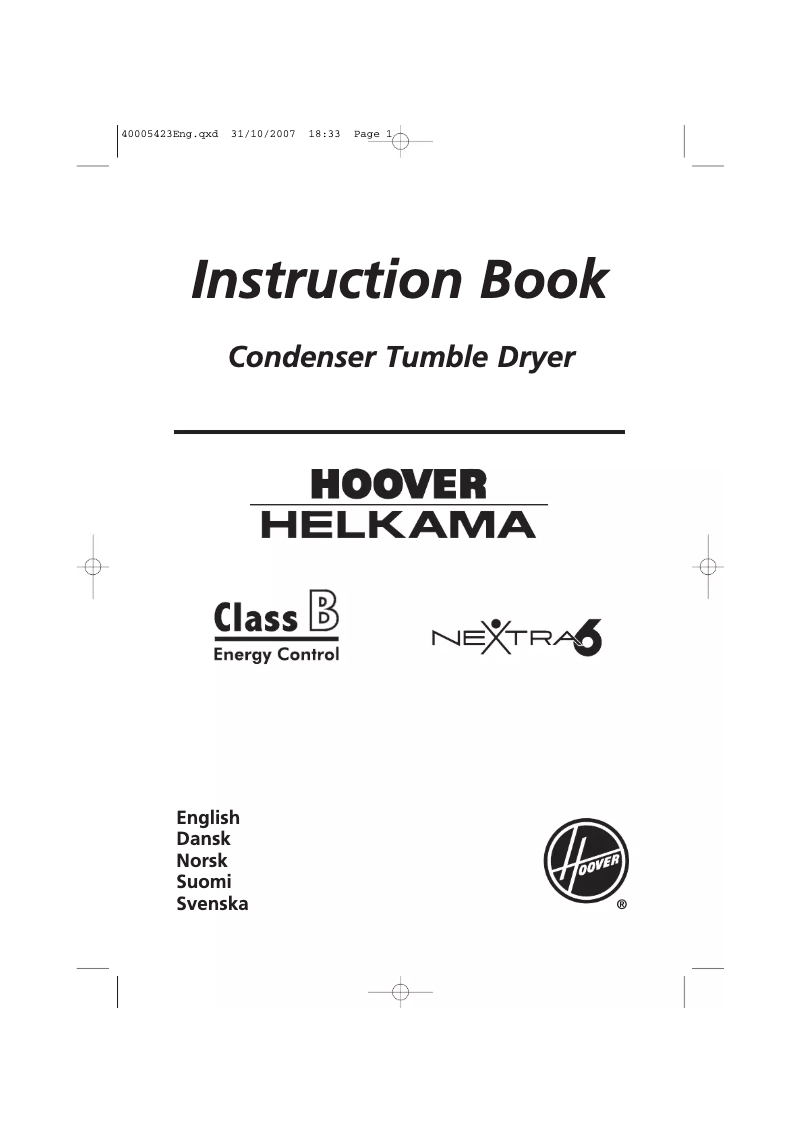 First page image of the manual for HH KR 360N-S