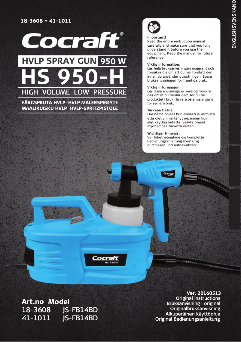 Page 1 of the manual User Manual Cocraft HS 950-H