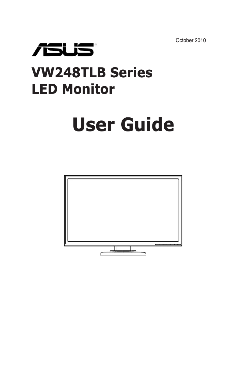 Page 1 of the manual User Manual Asus VW248TLB