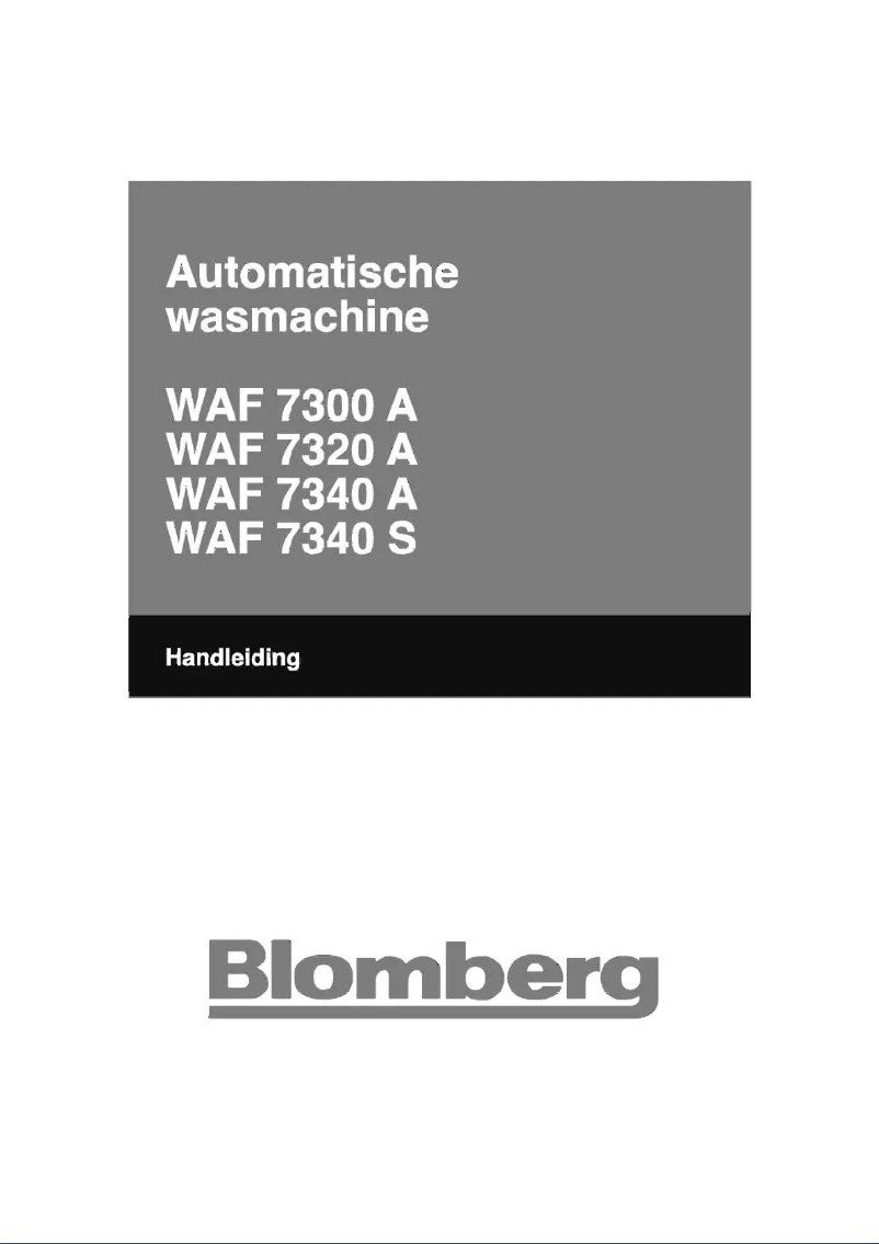 Page 1 of the manual User Manual Blomberg WAF 7320 A
