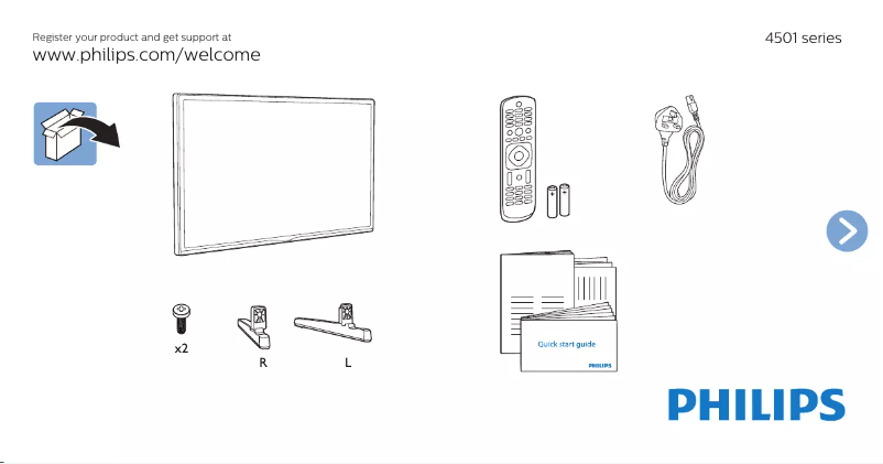 First page image of the manual for 24PFD4501