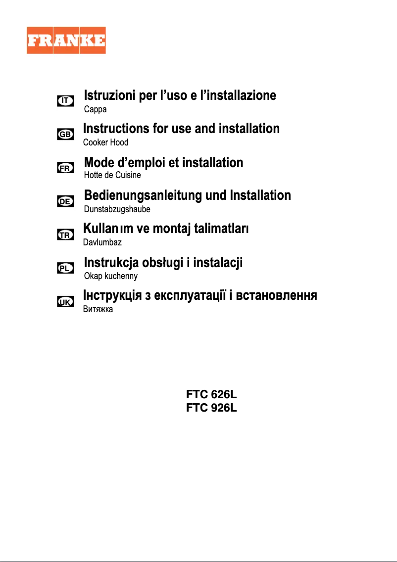Image de la première page du manuel de l'appareil FTC 626L
