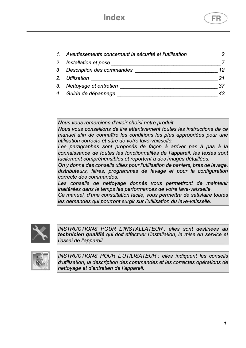 Page 1 of the manual User Manual Smeg STA6444LF2
