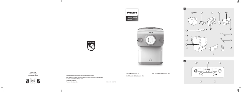 Page 1 of the manual User Manual Philips Avance Collection HR2382