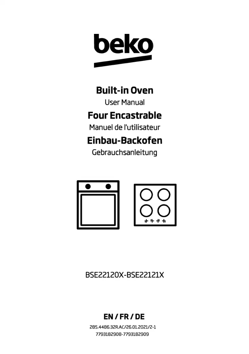 First page image of the manual for BSE22121X