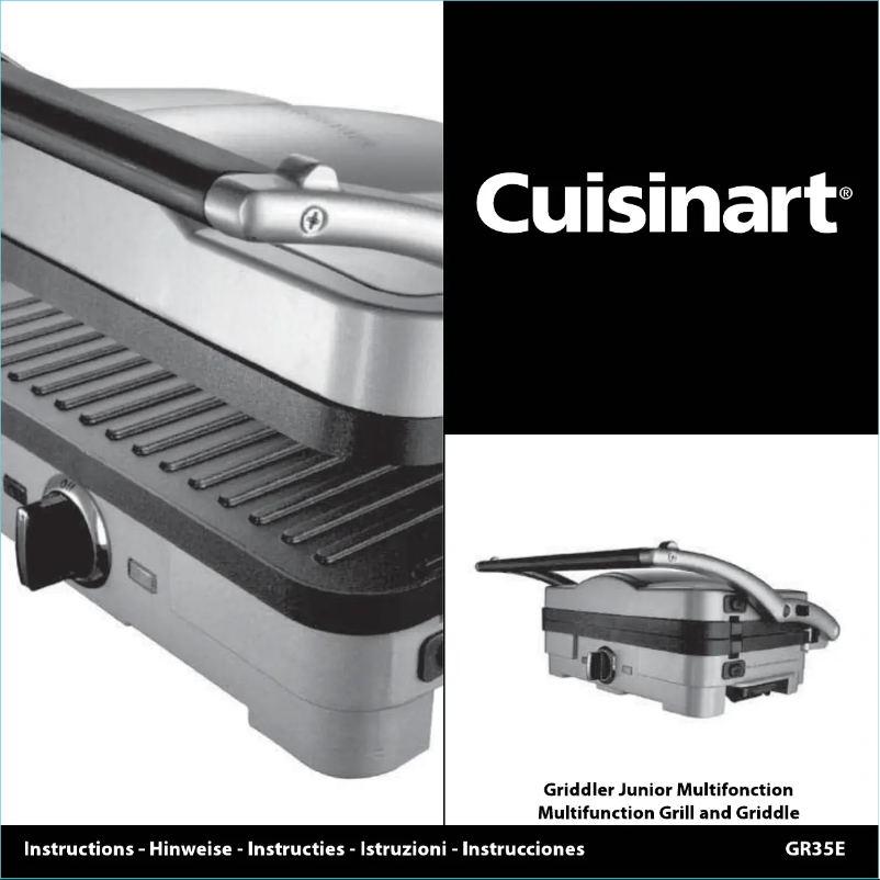 Page 1 de la notice Manuel utilisateur Cuisinart GR35E