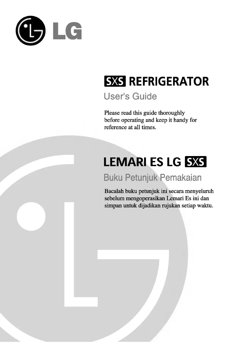 Page 1 of the manual User Manual LG GR-P227KGG