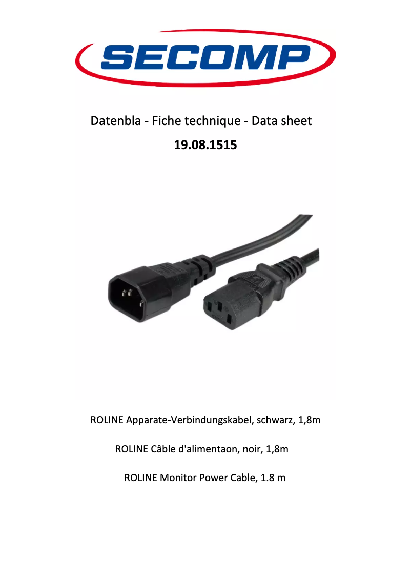 First page image of the manual for 19.08.1515