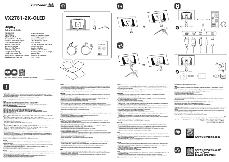 Image de la première page du manuel de l'appareil VX2781-2K-OLED