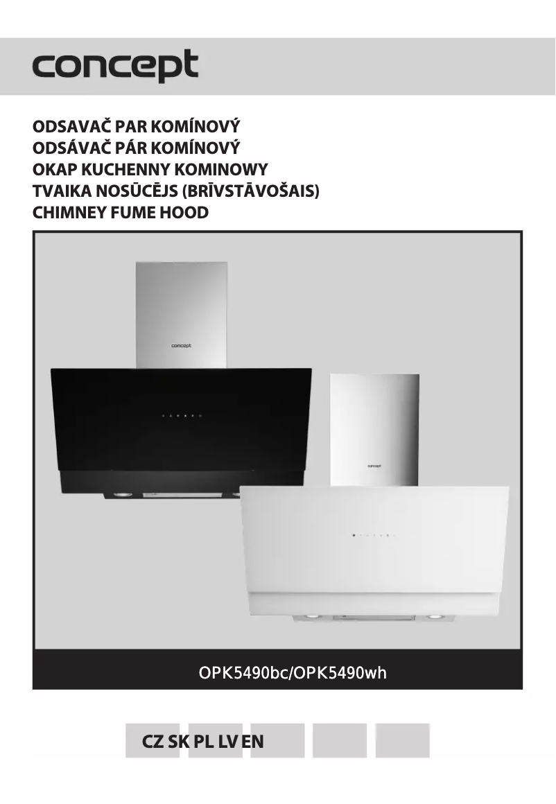 Page 1 of the manual User Manual Concept OPK5490WH