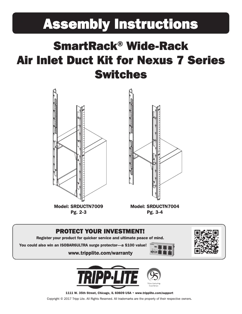Page 1 of the manual User Manual Tripp Lite SRDUCTN7009