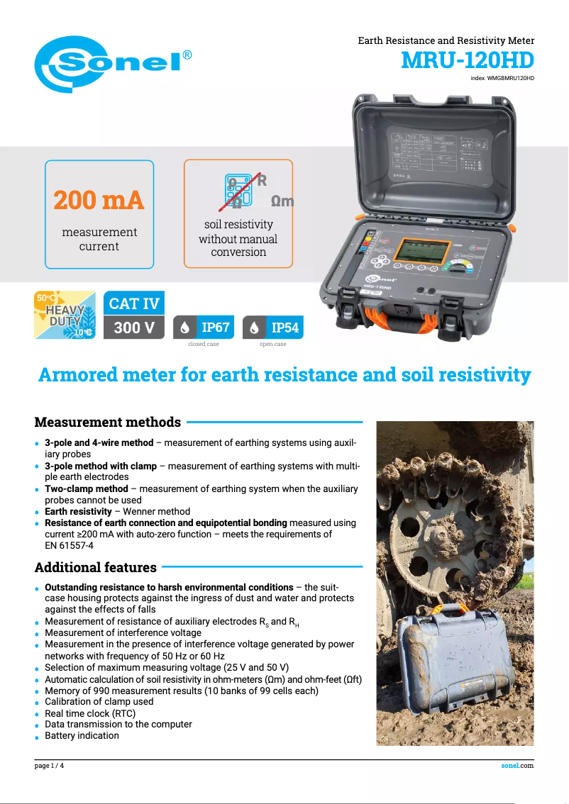 First page image of the manual for MRU-120HD