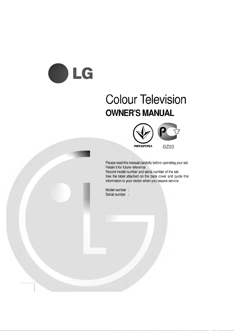 Page 1 of the manual User Manual LG RT-21CA70M