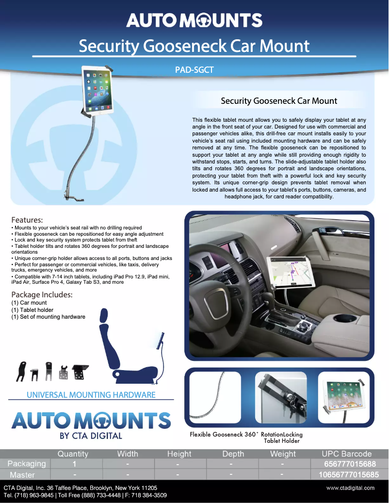 Page 1 of the manual User Manual CTA Digital PAD-SGCT
