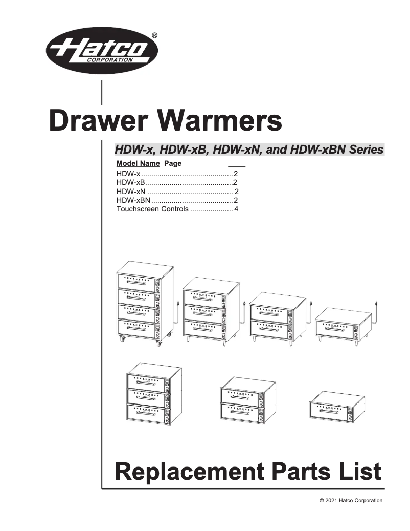 Page 1 of the manual User Manual Hatco HDW-2