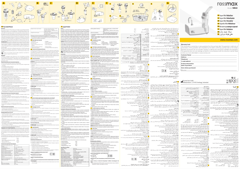 Page 1 of the manual User Manual Rossmax NB60
