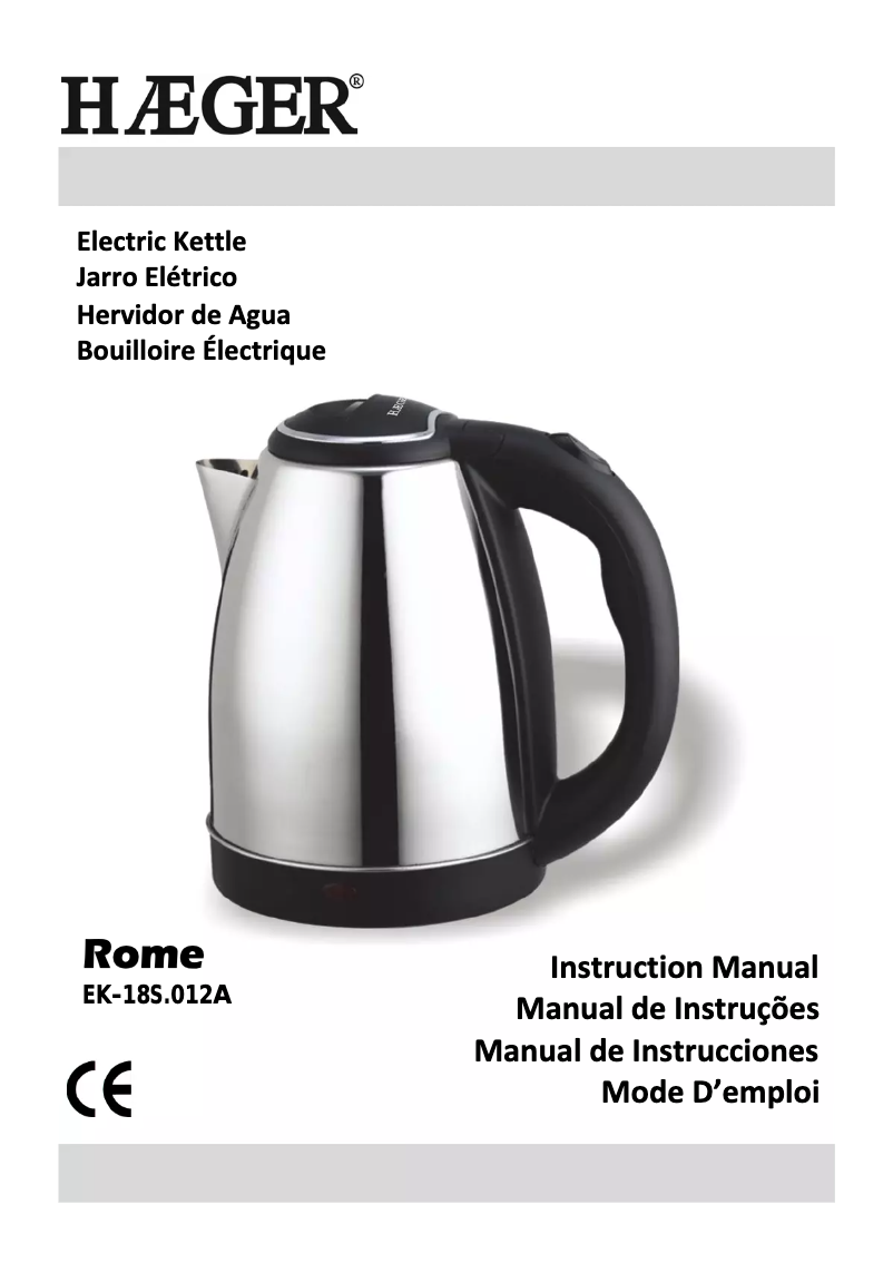 First page image of the manual for Rome EK-18S.012