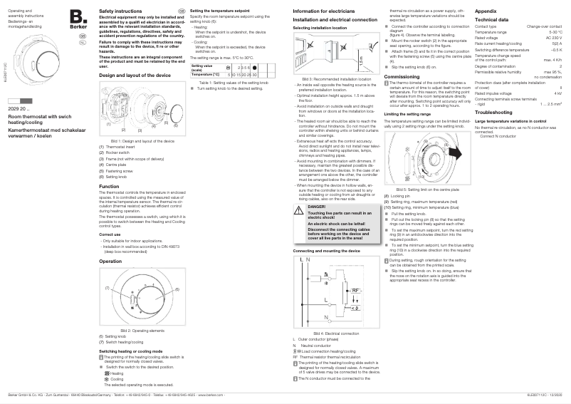 First page image of the manual for 20292035