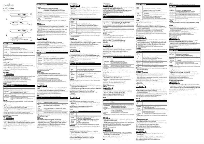 Page 1 of the manual User Manual Nedis VTRA3440BK