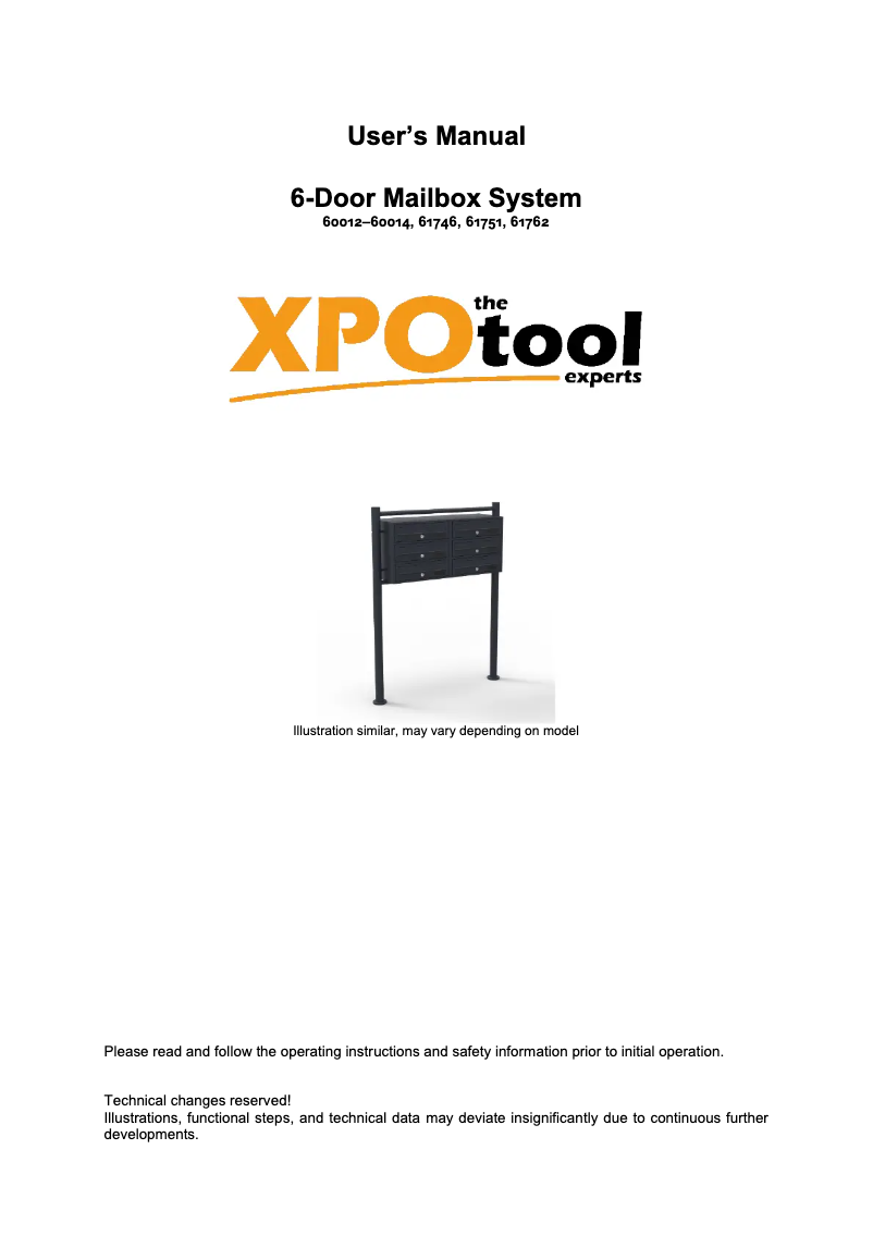 Page 1 of the manual User Manual WilTec 61746