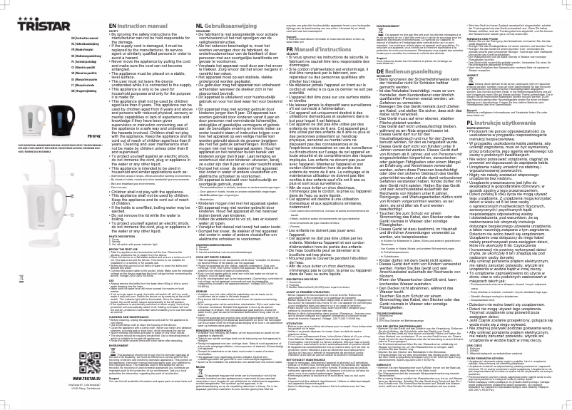 First page image of the manual for PD-8742