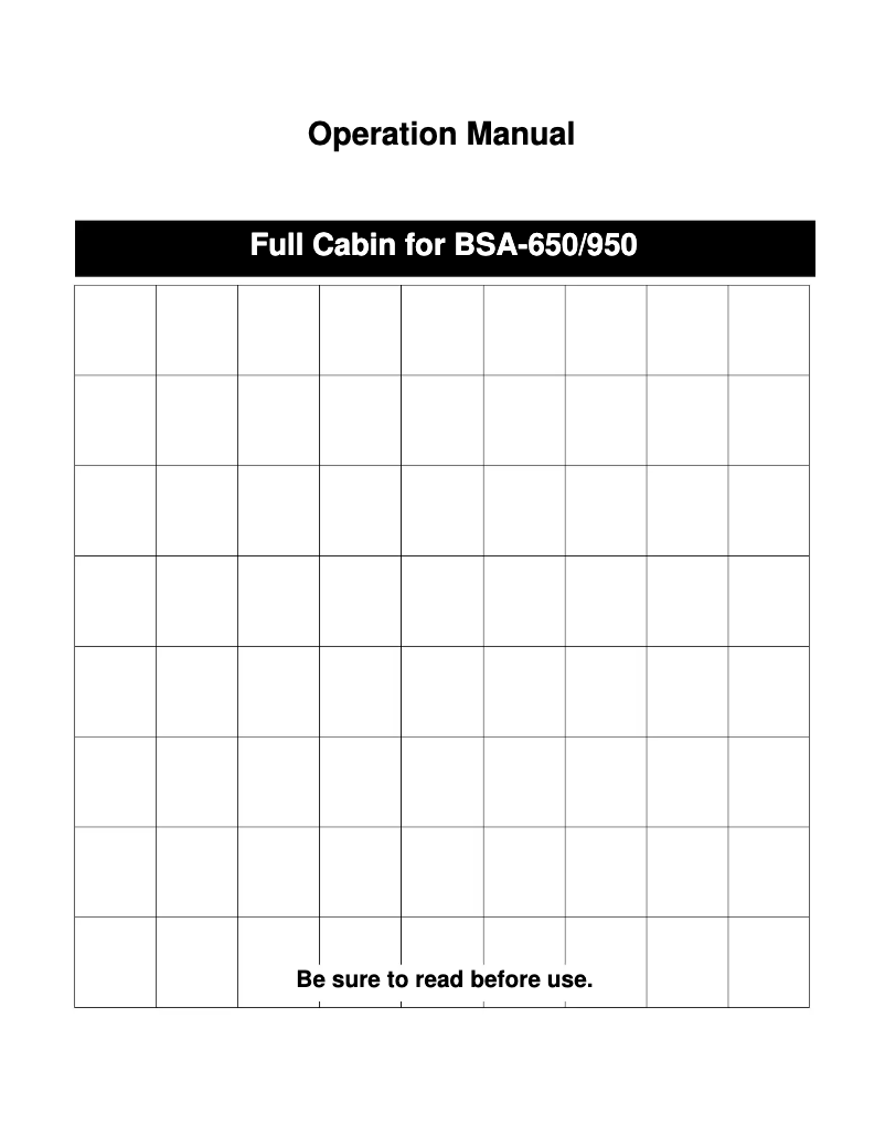 Page 1 of the manual User Manual Maruyama BSA-650