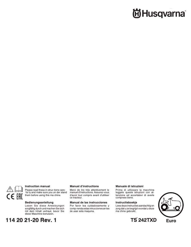 Page 1 of the manual User Manual Husqvarna TS 38