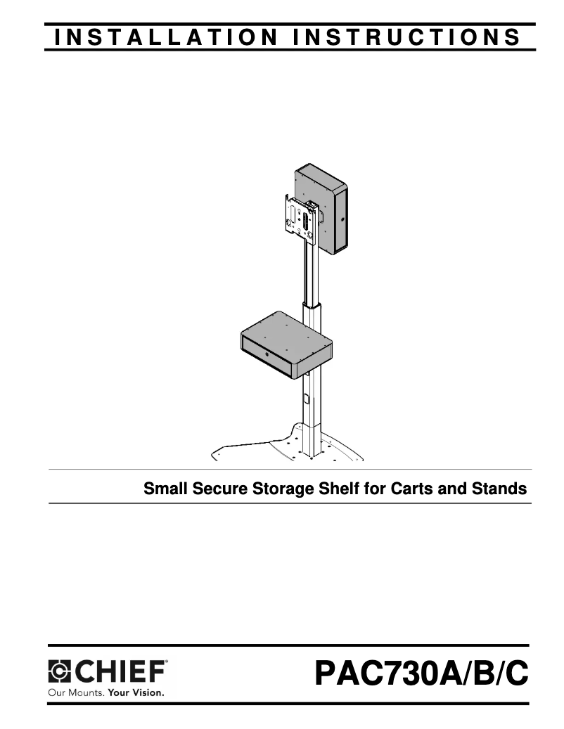 First page image of the manual for PAC730B