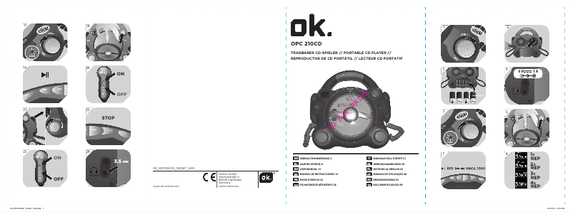 First page image of the manual for OPC 210CD