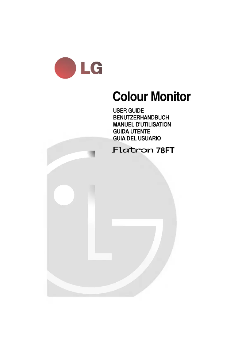 Page 1 of the manual User Manual LG FT780