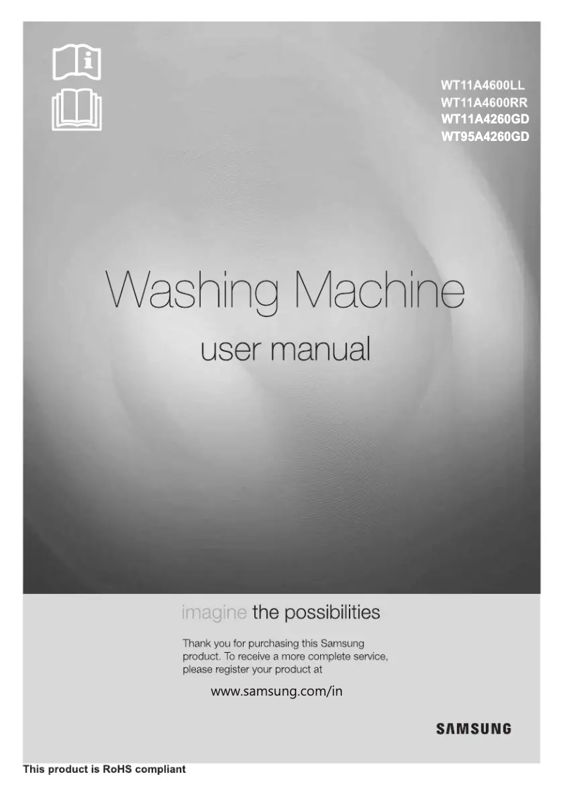 First page image of the manual for WT95A4260GD