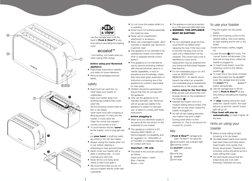 Page 1 of the manual User Manual Kenwood TTM120