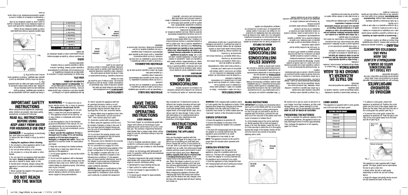 First page image of the manual for HC1100