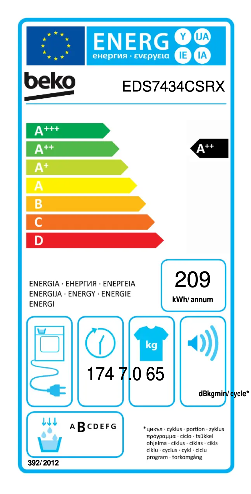 First page image of the manual for EDS7434CSRX