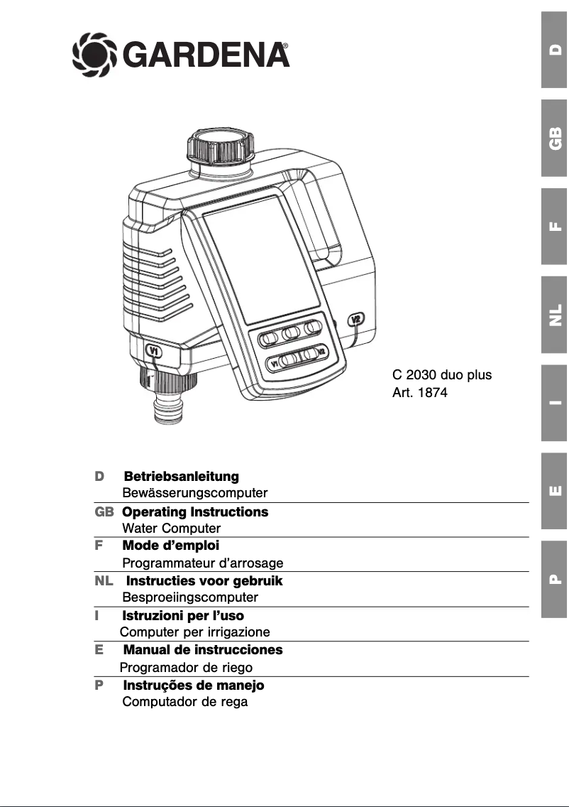 Page 1 of the manual User Manual Gardena C 2030 duo plus